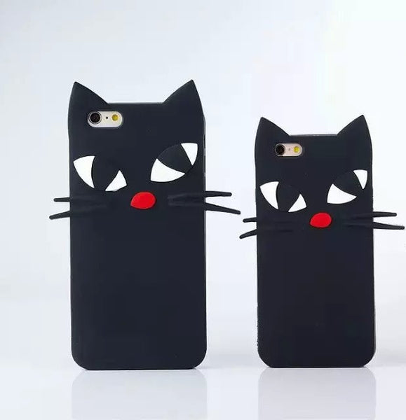Whiskers the cat silicone case for Iphone - The Glitzy Shop