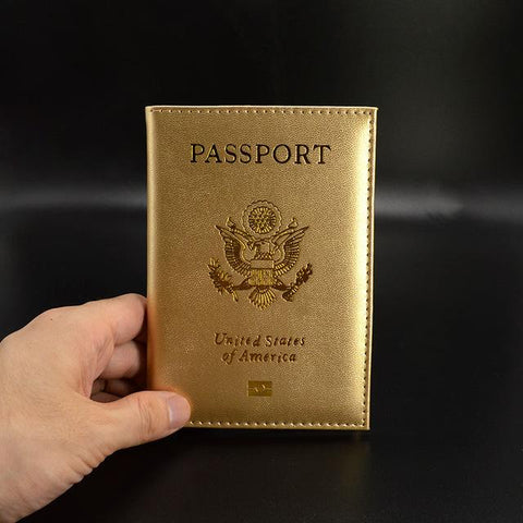 The Glitzy Passport Cover-Gold - The Glitzy Shop