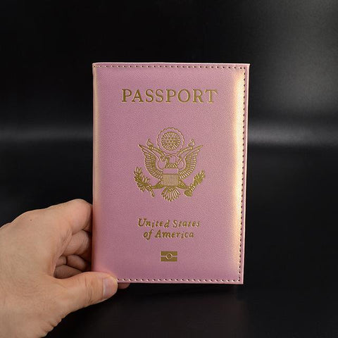 The Glitzy Passport Cover-Iridescent Pink - The Glitzy Shop