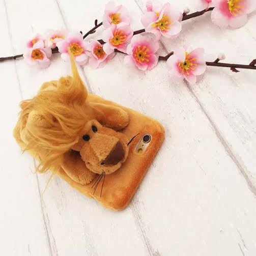 Lion furry animal case-Iphone - The Glitzy Shop