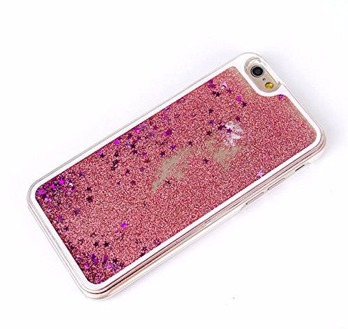 Pink falling stars liquid case-Iphone & Samsung - The Glitzy Shop