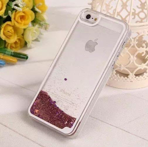 Pink falling stars liquid case-Iphone & Samsung - The Glitzy Shop